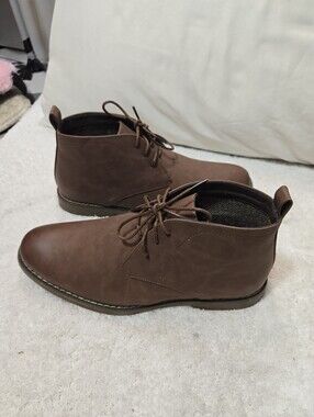 Men's Chukka Toecap 10.5 brown leather boots New